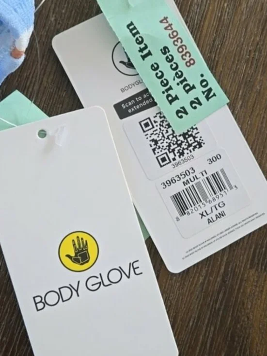 🆕️ Body Glove Striped Blue & Mint Women’s Bikini Set Size XL - Picture 12 of 12